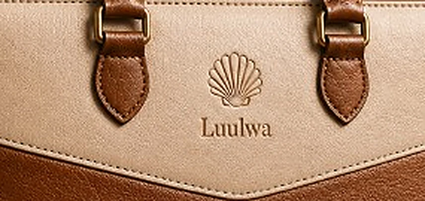 The embossed LUULWA shell on the two-tone leather